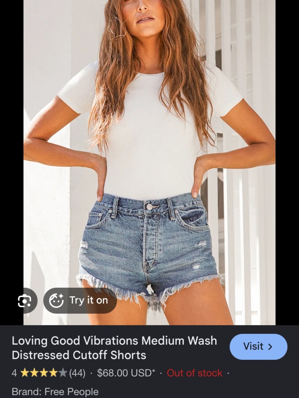 Love Culture Medium distressed jean shorts